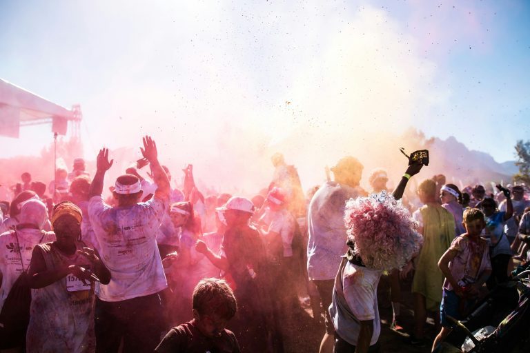 A crowd of music lovers enjoying a festival