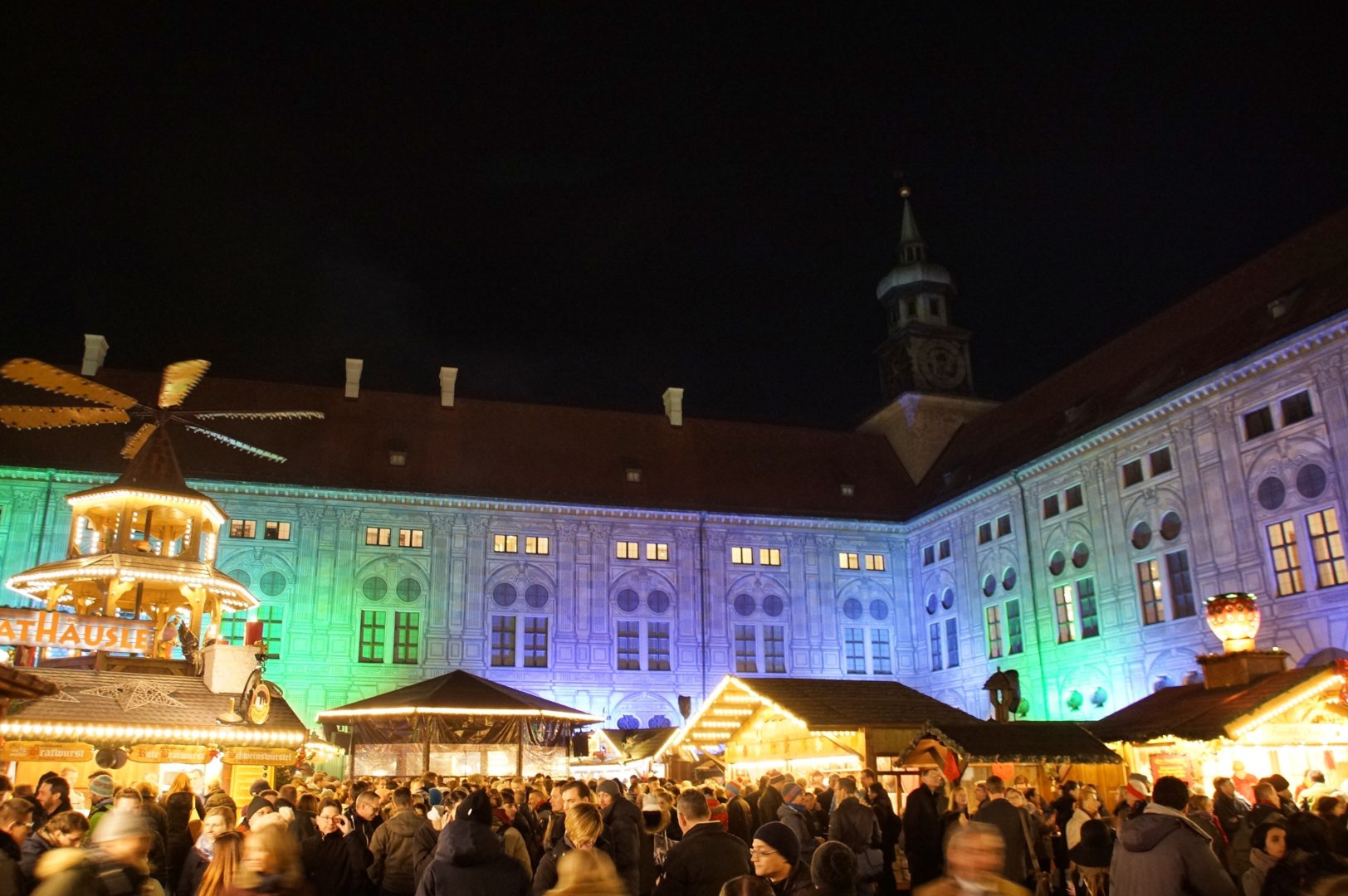 Christmas Market Munich - Residenz building Christmas Market