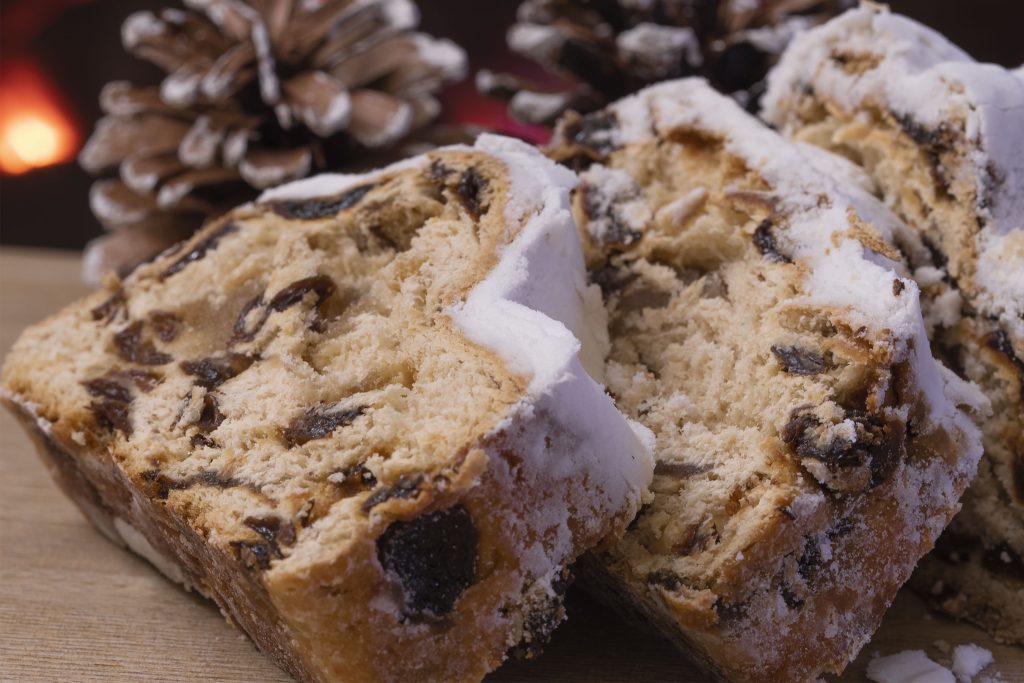 Christmas markets Vienna: a close-up of a Christmas Stollen